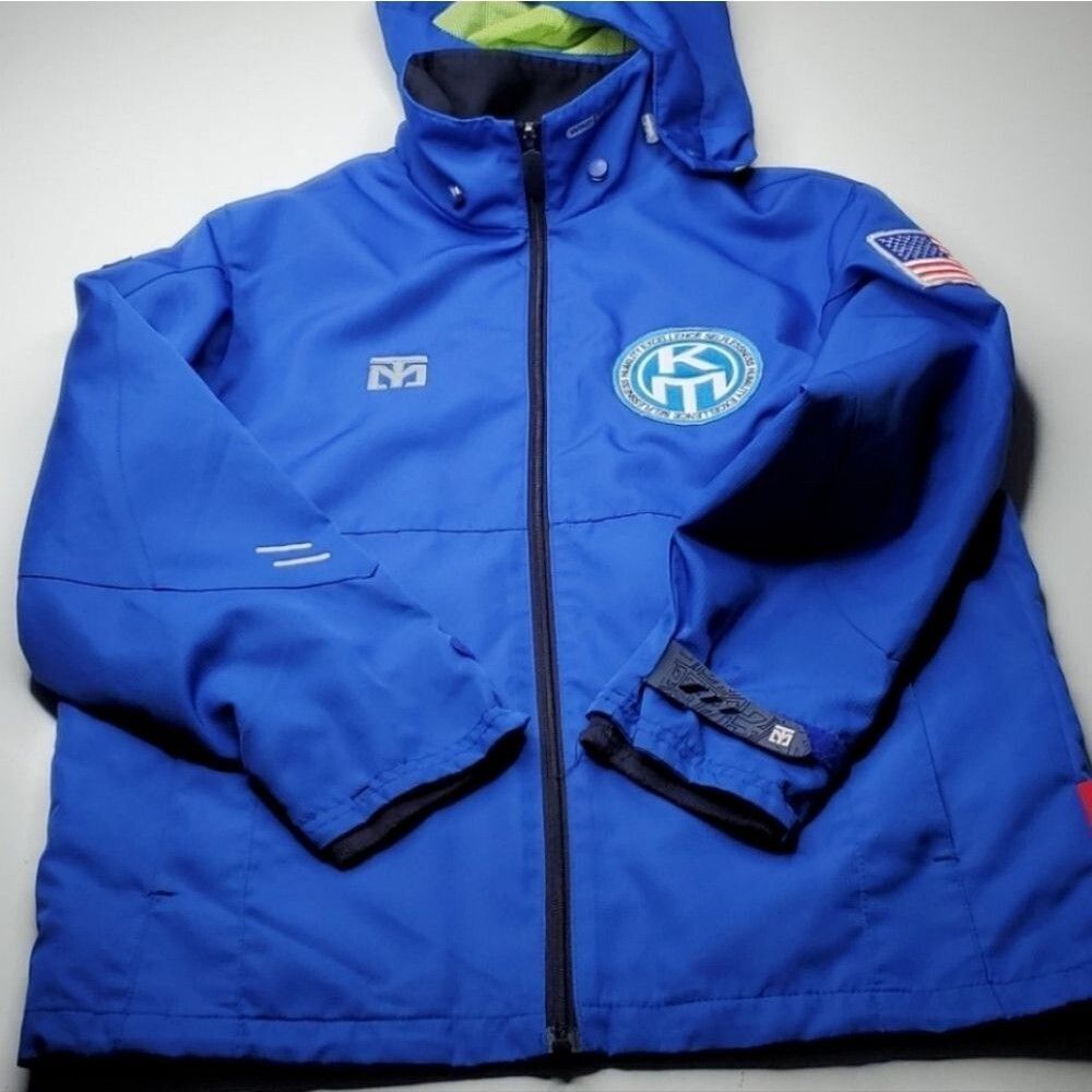150 MOOTO MARTIAL ARTS WINDBREAKER BLUE TECH JACKET - SEE MEASUREMENTS small